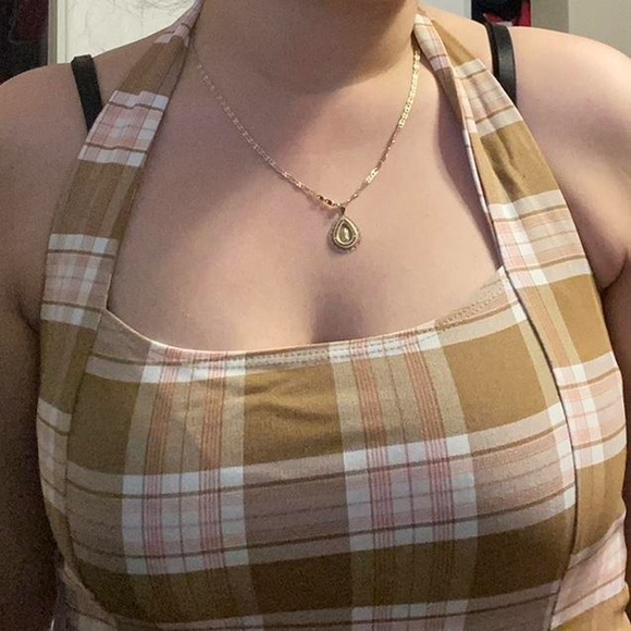 Brown Plaid Dress - Picture 3 of 6